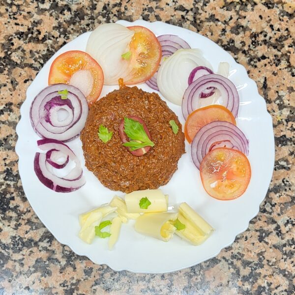 Tatár bifsztek zöldséggel,vajjal