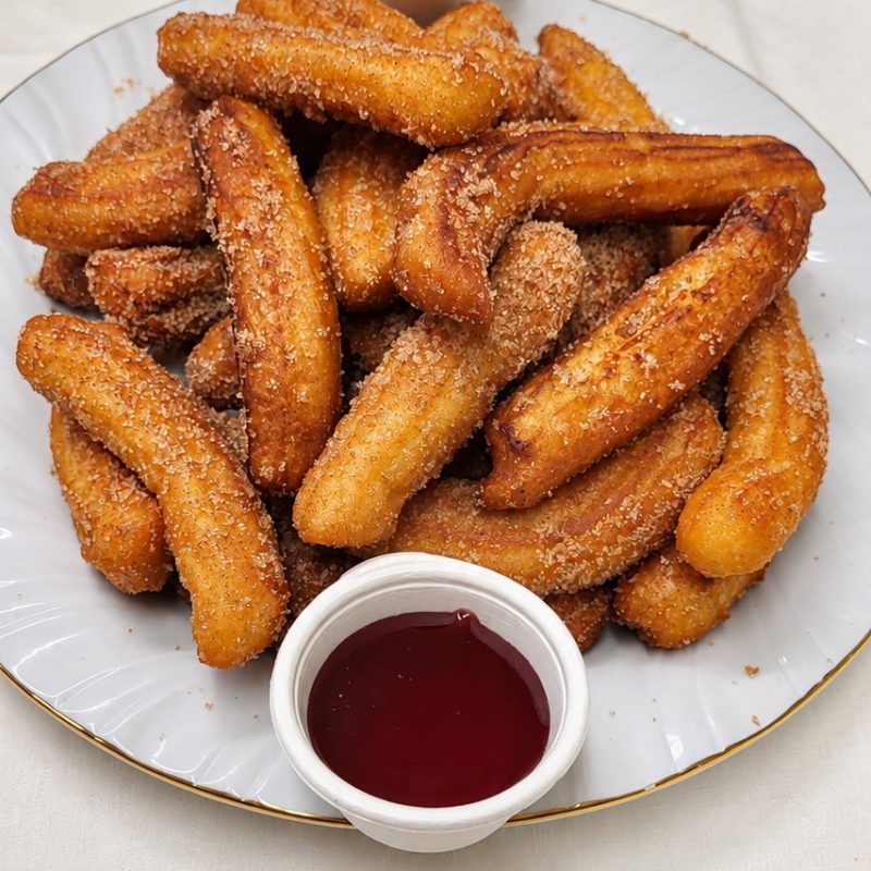 43. Churros fahéjas cukros