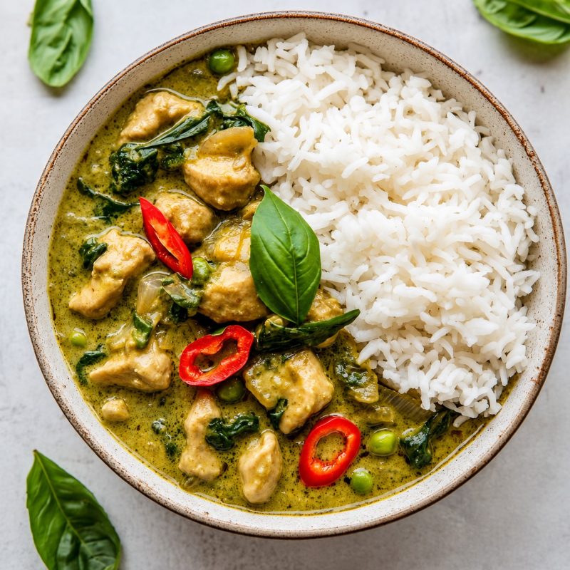 24. Green curry csirkemell jázmin rizzsel
